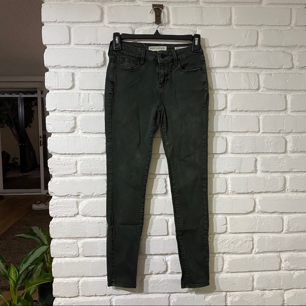 Green Mid rise Skinny Jeans
